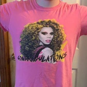 Pink Short Sleeve RuPaul Condragulations Tee Sz M